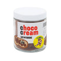 Socks packaged to look like a jar of choco cream with 'Eat My Socks' branding on a white background.