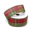 Christmas Classic Metallic Plaid Wired Edge Ribbon, 1-1/2-Inch, 10-Yard, Red/Green/Gold