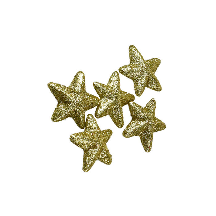 Christmas Glitter Polyfoam Scatter Shapes, 2-Inch, 20-Piece