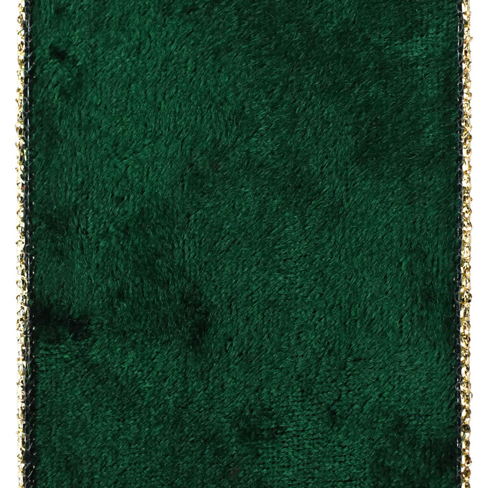 Christmas Velvet and Gold Back Wired Ribbon, 2-1/2-Inch 10-Yard