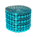 Circle Diamond Mesh Wrap Ribbon, Turquoise, 4-Inch, 10-Yard