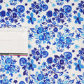 This printed WPC-Lite is of a variety of blue flowers on a white background.