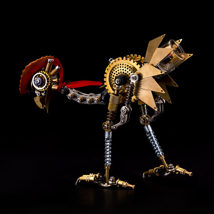 Classic Ostrich Western Cowboy 350PCS 3D Metal Model Kits Steampunk Animal