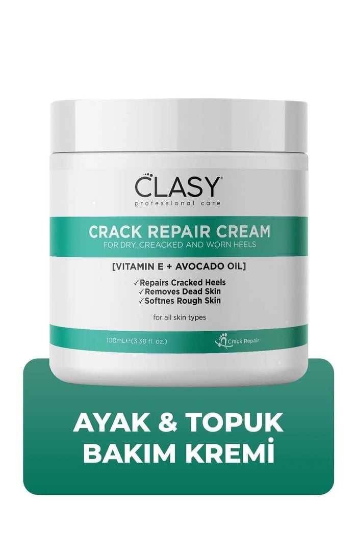 Clasy Care Crack Repair Heel Cream is specially formulated to help restore dry, rough, and cracked heels.