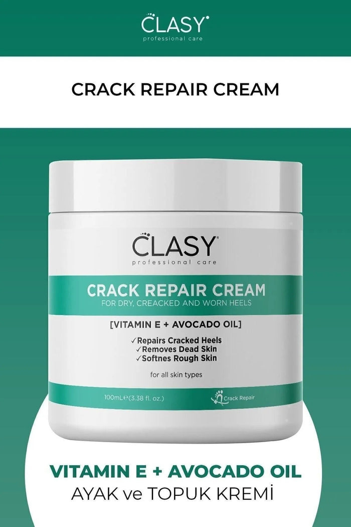 Clasy Care Crack Repair Heel Cream is specially formulated to help restore dry, rough, and cracked heels.