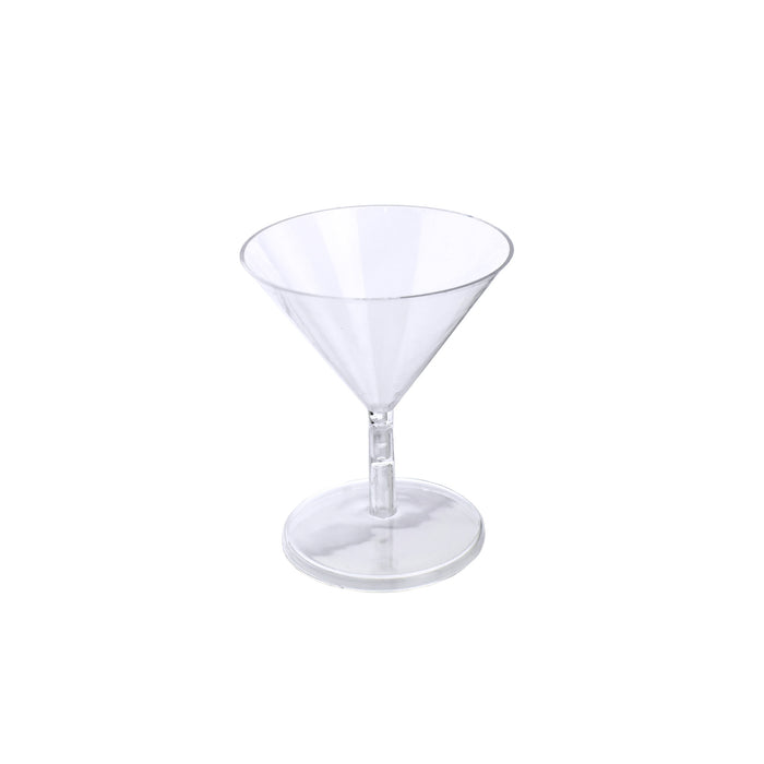 Clear Plastic Martini Glasses, 3-1/2-Inch, 12-Count