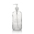 Common Good 16 ounce glass refillable dish soap bottle with pump.