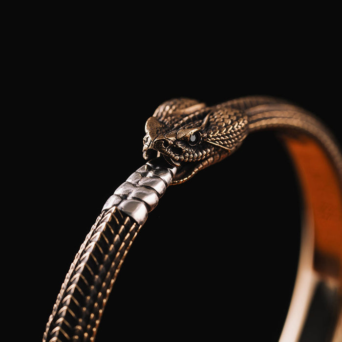 coppertistwu Brass Ouroboros Eatting Tail Bracelet 2.0