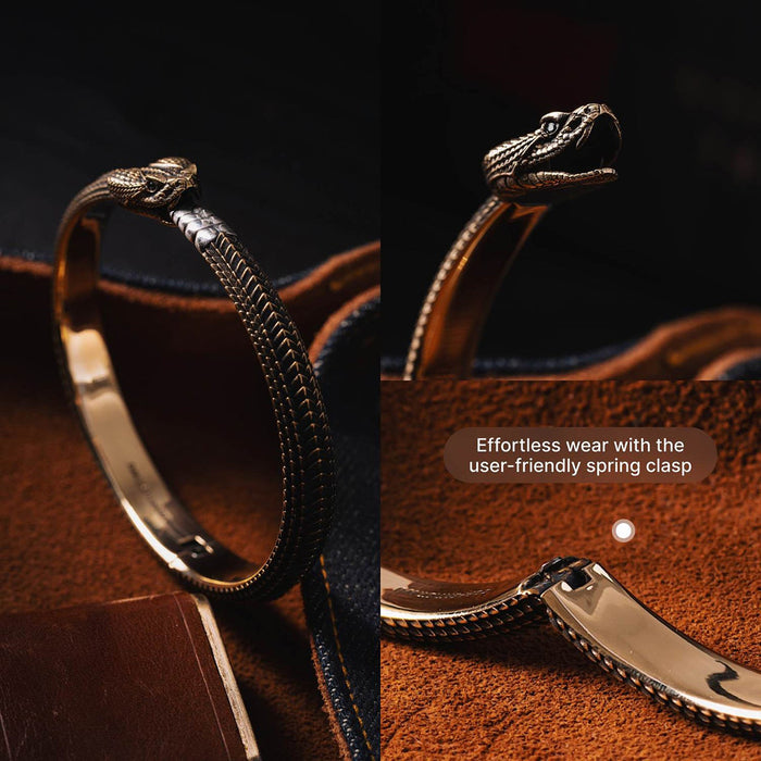 coppertistwu Brass Ouroboros Eatting Tail Bracelet 2.0