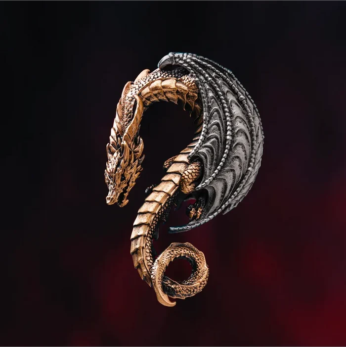 Coppertistwu Dragon Hook Keychain