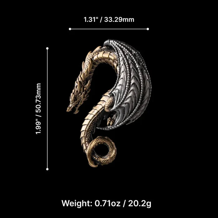 Coppertistwu Dragon Hook Keychain