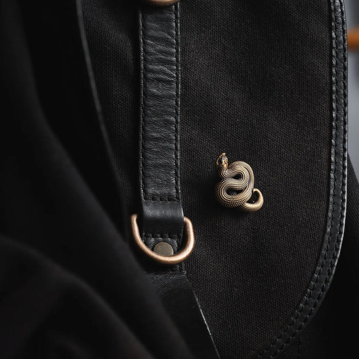 coppertistwu Hognose Snake Brooch
