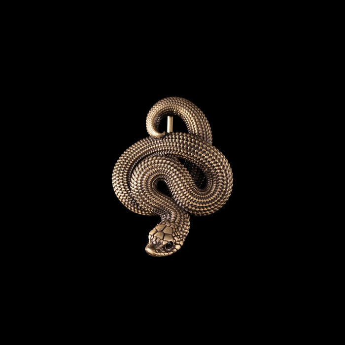 coppertistwu Hognose Snake Brooch