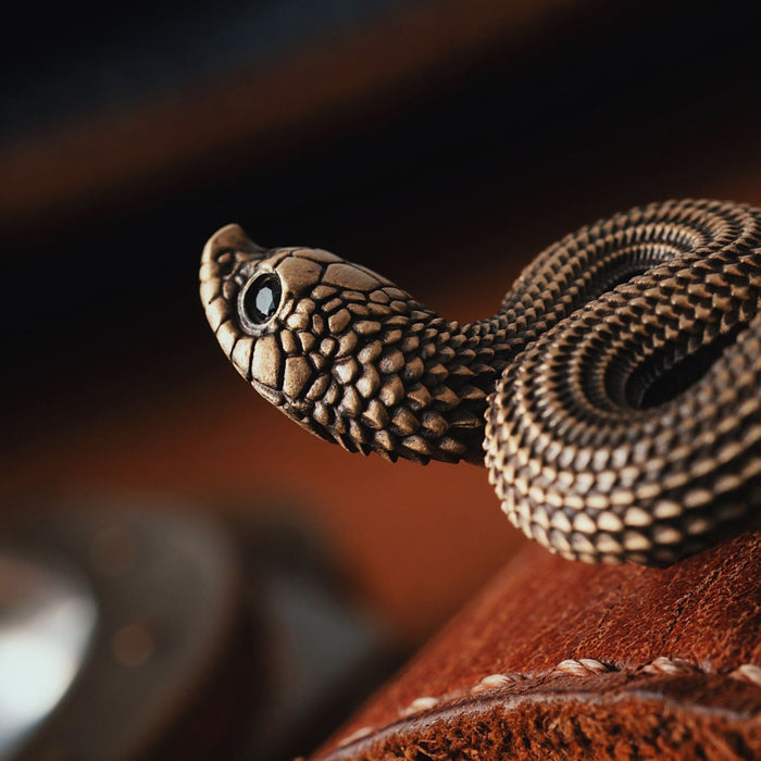 coppertistwu Hognose Snake Brooch