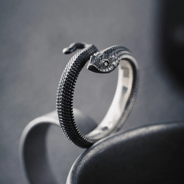 Coppertistwu Hognose Snake Ouroboros Snake Ring
