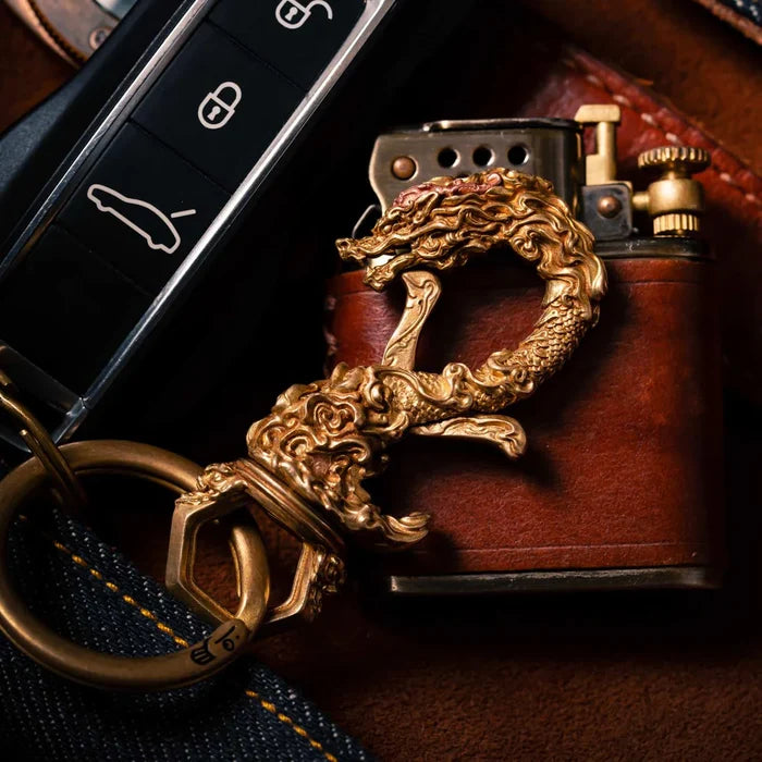 Coppertistwu Multi-functional Eastern Dragon Dragon Keychain Bottle Opener