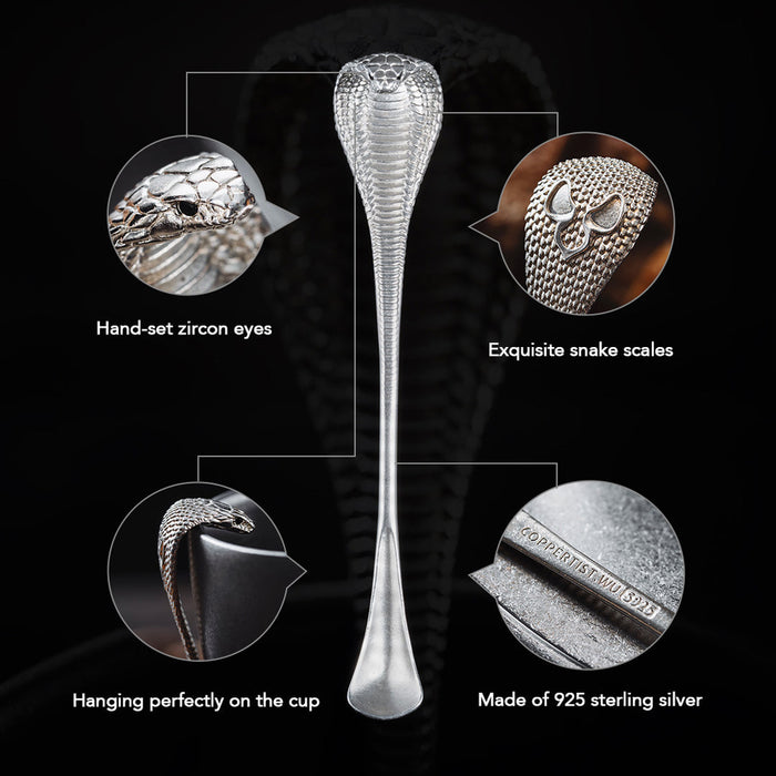 coppertistwu Silver Cobra Coffee Spoon