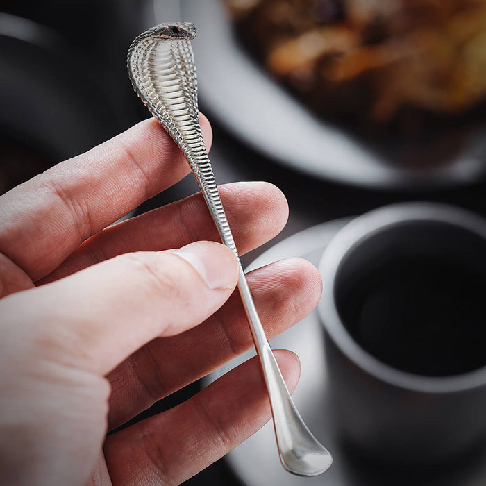 coppertistwu Silver Cobra Coffee Spoon