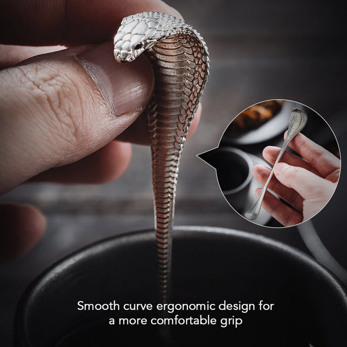coppertistwu Silver Cobra Coffee Spoon
