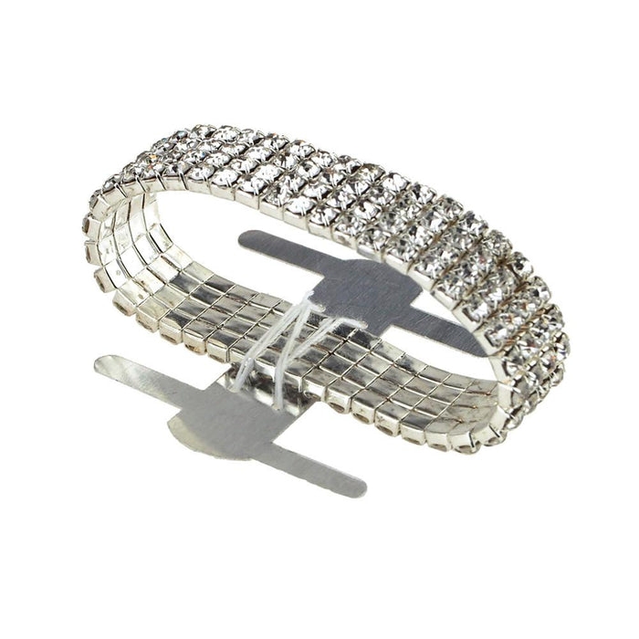 Corsage Wristlet with Rhinestone Band, 1/2-Inch