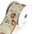 Cozy Mittens, Christmas Tree, and Snowflakes Wired Ribbon, 2-1/2-Inch, 10-Yard