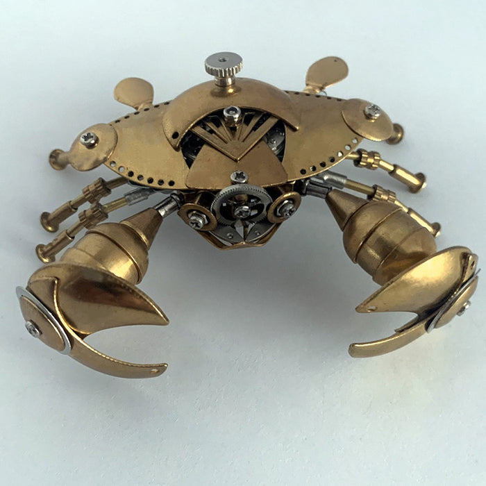 Crab Metal Steampunk Sculpture Model Handmade Assembled Crafts