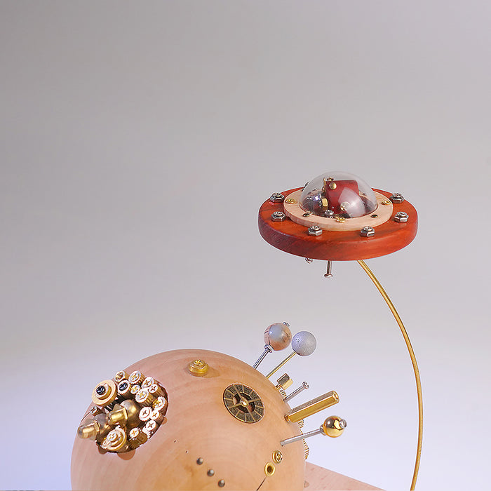 Creative Wooden Metal Model Traveler Series Wood Crafts for Home Decor