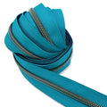 Crystal Teal | #5 Midnight Rainbow Zipper by the Yard - 3 Yard Singles