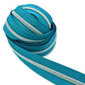 Crystal Teal | #5 Nickel Zipper by the Yard - 3 Yard Singles