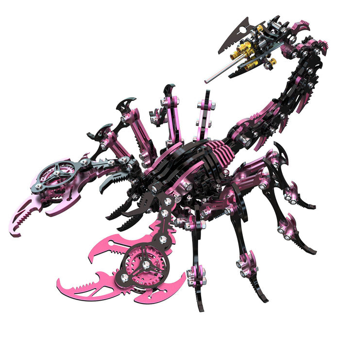Cyberpunk 3D Metal Black Pink Scorpion Model Kit for Adults -Serixia