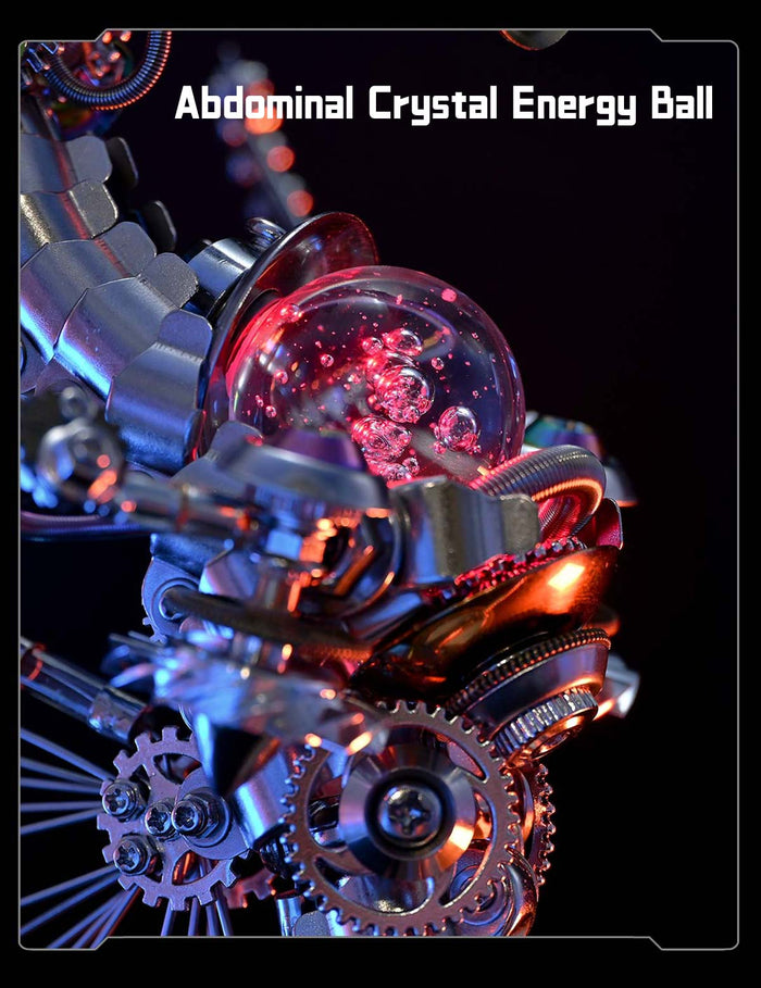 Cyberpunk Seahorse with Music Box Deep-sea 3D Metal Puzzle Mechanical Assembly Model Kit 1000+PCS