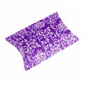 Damask Pillow Boxes Favors, 3-Inch, 12-Piece, Purple