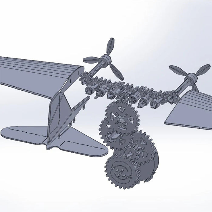 DC-3 3D Mechanical WWII 3D Metal Aircraft Model Building Kit for Aviation Lovers 146PCS
