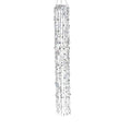 Decorative Metal Bubble Chandelier, Silver, 57-Inch