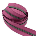 Deep Amaranth Purple  | #5 Midnight Rainbow Zipper by the Yard - 3 Yard Singles