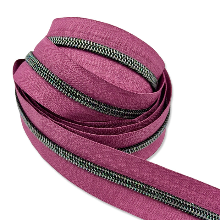 Deep Amaranth Purple  | #5 Midnight Rainbow Zipper by the Yard - 3 Yard Singles
