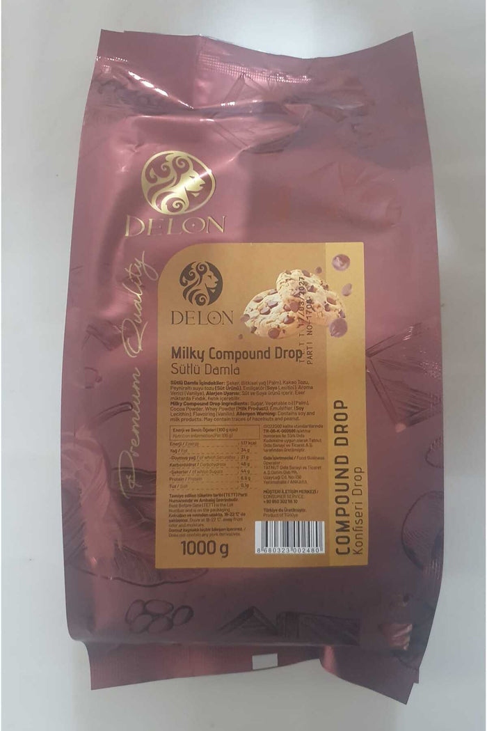 Delon Damla Cikolata Sutlu brings rich and creamy milk chocolate flavor to your kitchen in convenient drop form.