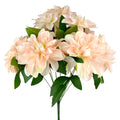 Deluxe Floral Dahlia Bush, Cream Peach, 18-1/2-Inch