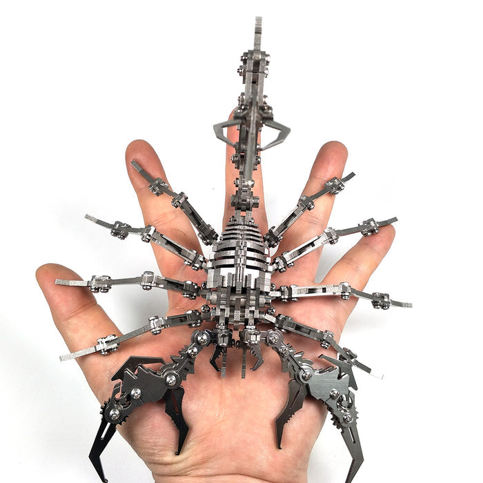 Detachable 3D Metal Puzzle Scorpion DIY Model Kit 3D Jigsaw Puzzles for Adults Golden + Silver