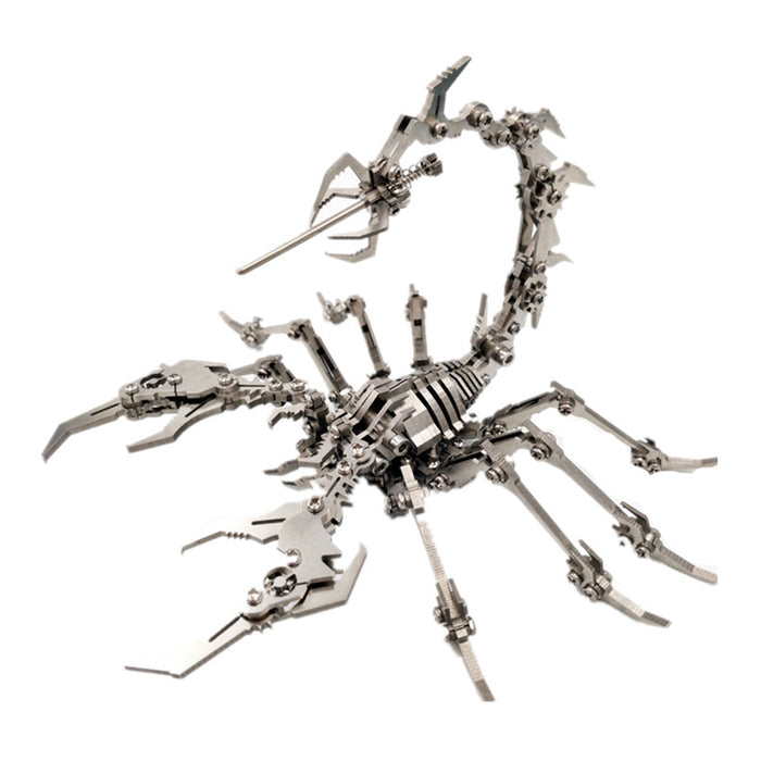 Detachable 3D Metal Puzzle Scorpion DIY Model Kit 3D Jigsaw Puzzles for Adults Golden + Silver