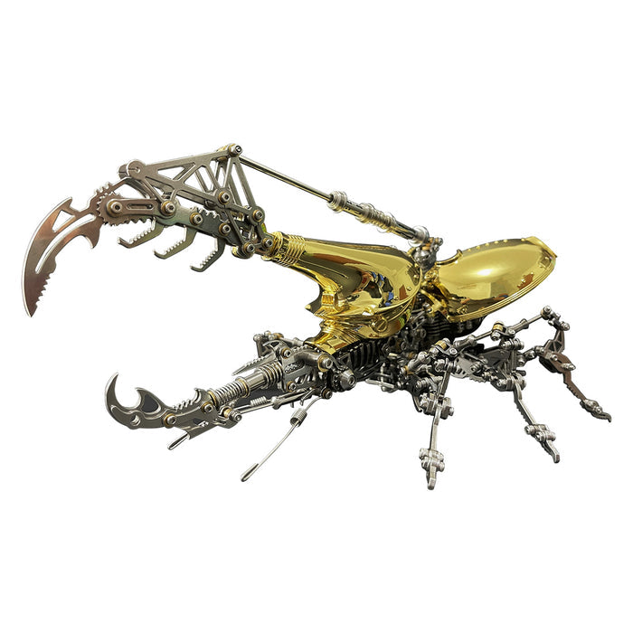 DIY 3D Assembly Mechanical Dynastes Insect Model Creative Toy Set (1,014PCS/Gold)