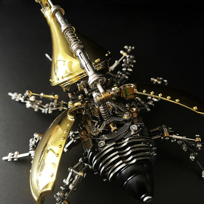 DIY 3D Assembly Mechanical Dynastes Insect Model Creative Toy Set (1,014PCS/Gold)