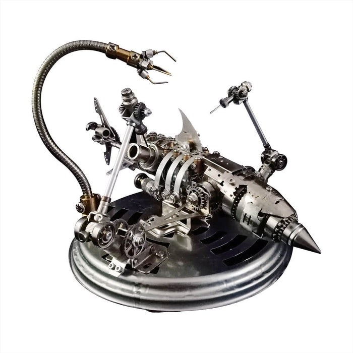 DIY 3D Metal Mechanical Giant Shark Model Building Kits for Adults