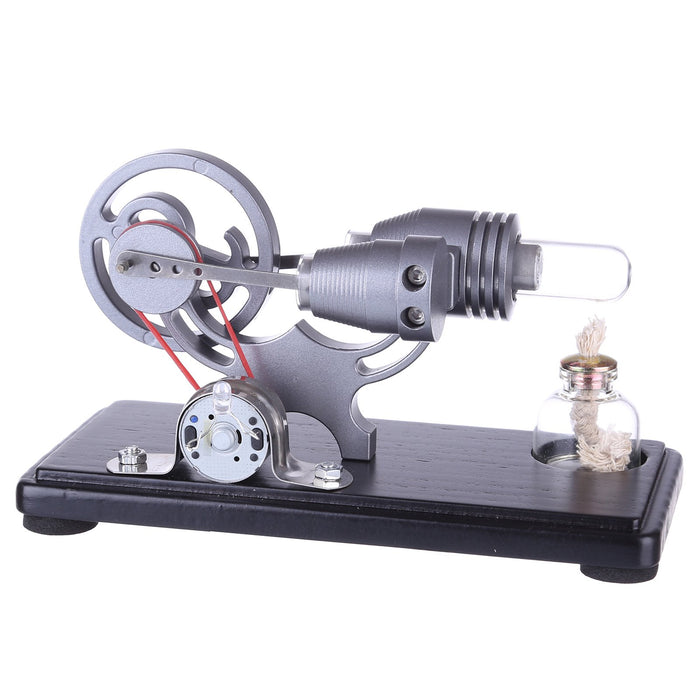 DIY γ-shape Assembly Led Stirling Engine Kit Generator Sterling Model Retro Science Educational Toy