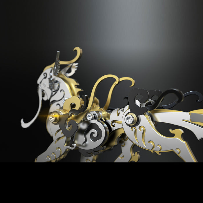 DIY Assembly Ancient Chinese Tiger Beasts 3D Metal Model Kits Toy