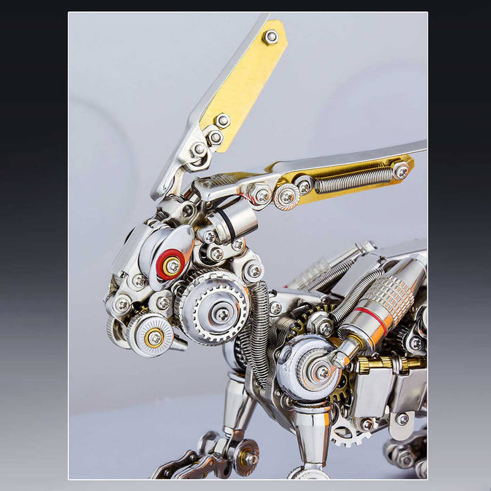 DIY Assembly Mechanical Metal 3D Rabbit Bunny Beast Fight with Monkey King Wukong Animal Model Jigsaw Puzzle Toy