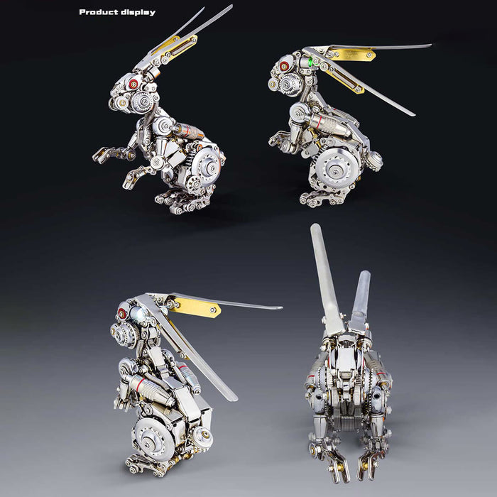 DIY Assembly Mechanical Metal 3D Rabbit Bunny Beast Fight with Monkey King Wukong Animal Model Jigsaw Puzzle Toy