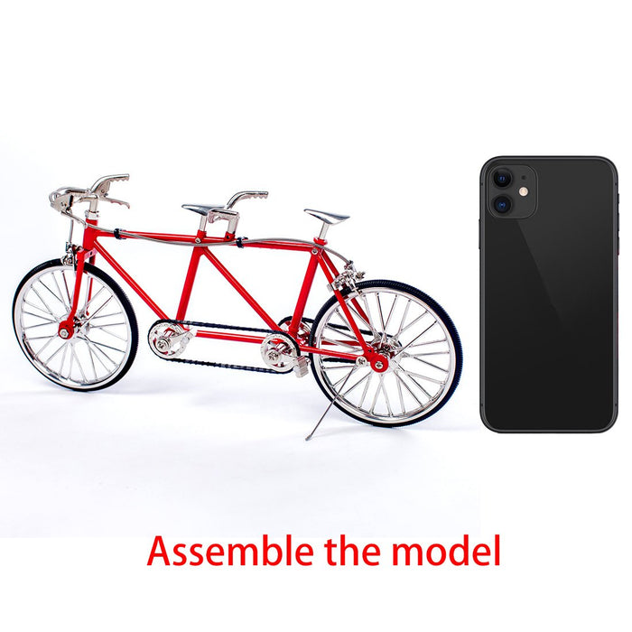 DIY Assembly Tandem Bicycle Metal Model Puzzle Kit Toy