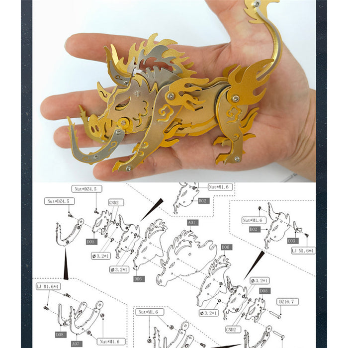DIY Big Tusk Wild Boar 3D Metal Puzzle 100+PCS