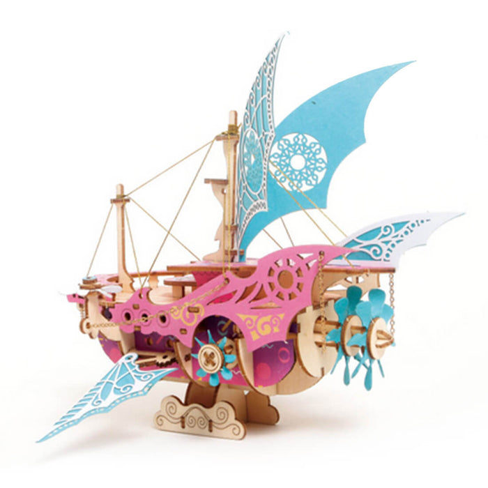 DIY Fantasy Arabian Spaceship 3D Wooden Steampunk Toy Model